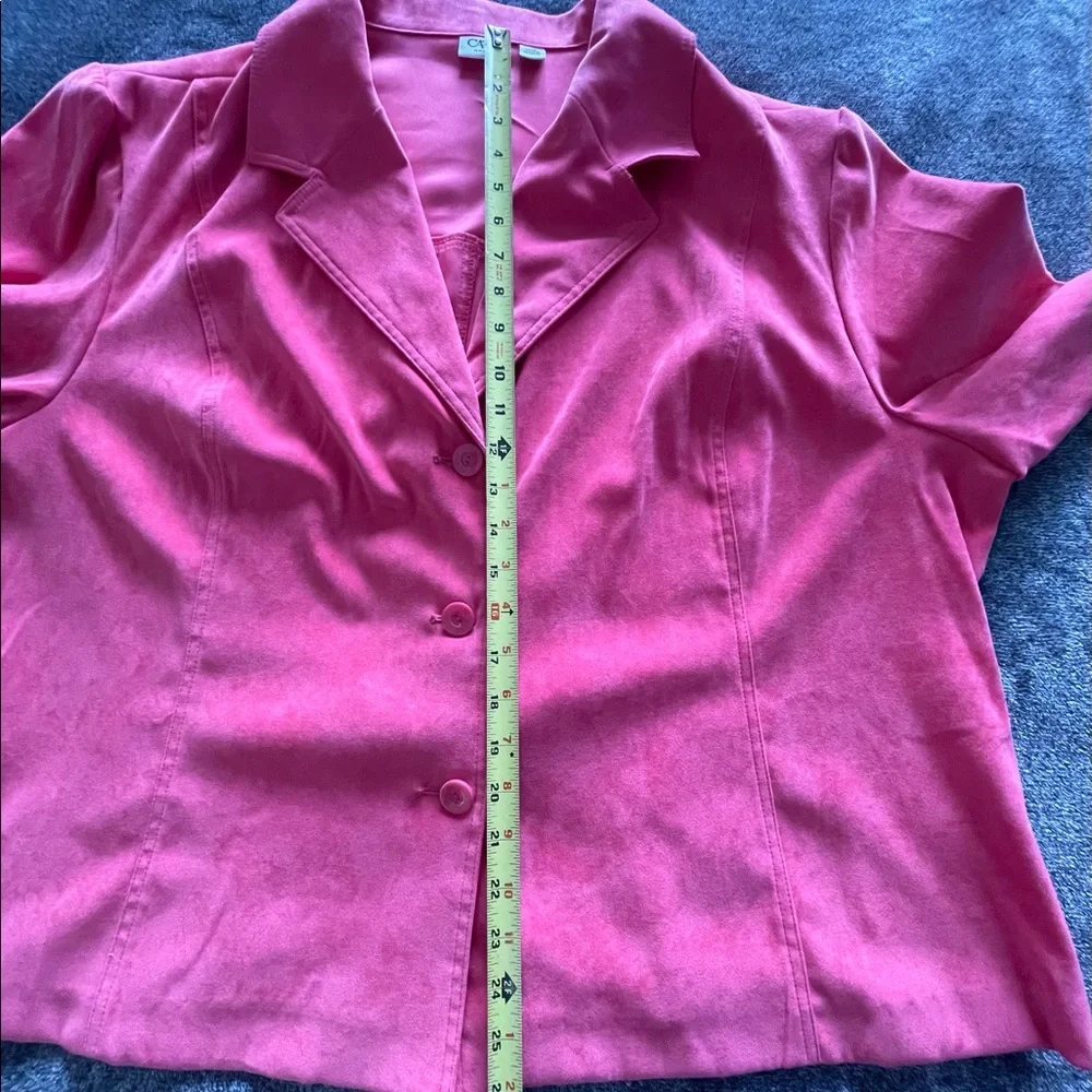 Cato Jacket Women's 24W Red Collared 3/4 Sleeve P - Picture 9 of 11